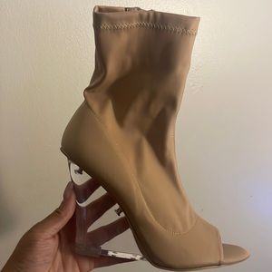 Cape Robbin Clear Wedge Booties